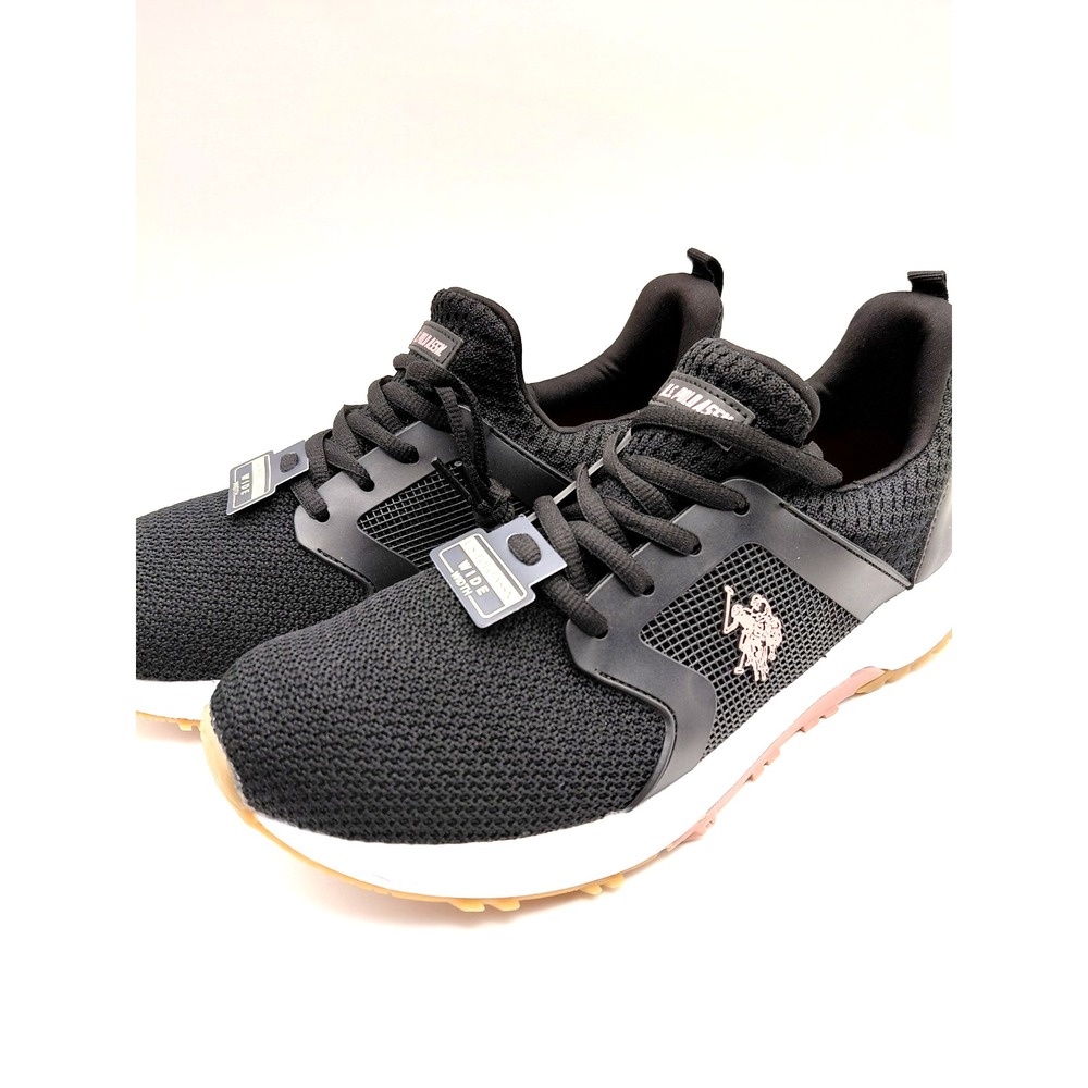 U.S. Polo Assn. Athetic Sneakers Black Wide-Width 11